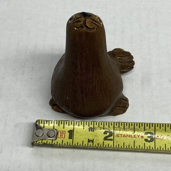 Artesania Rinconada Brown Seal Figurine Signed Animal Uruguay Handcrafted - Picture 8 of 9